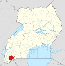 District location in Uganda