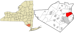 Location in Orange County and the state of New York.