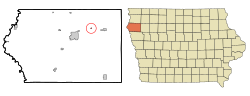 Location of Oyens, Iowa