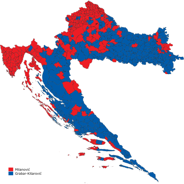 First-place candidate in the 2nd round of the election in each municipality.