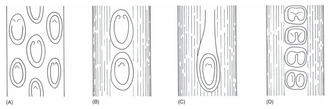 Psaronius stem surface petiole base configurations. A. Caulopteris . B. Megaphyton . C. Hagiophyton . D. Artisophyton