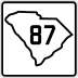 South Carolina Highway 87 marker