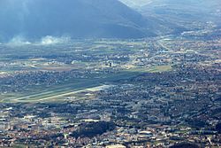 Dobrinja and Sarajevo International Airport as seen from Mount Trebević