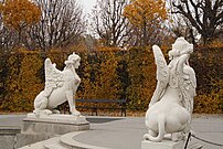 Sphinx sculptures, Belvedere Gardens