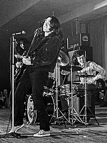 Taste performing in 1970 in Germany. Left to right: Richard McCracken, Rory Gallagher, John Wilson