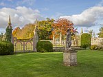 Canons Ashby House, gates and gatepiers to Green Court