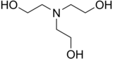 Skeletal formula of triethanolamine