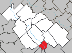 Location within La Nouvelle-Beauce RCM.