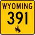 Wyoming Highway 391 marker