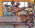 Wallace and Gromit bronze sculpture at the Preston Market Hall