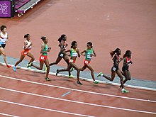 Photographie des coureuses lors du 10 000 m