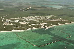 Aerial view of base