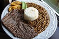 Arroz con menestra y carne