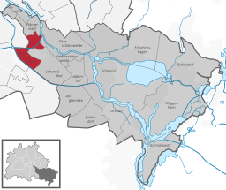 Baumschulenwegs läge i stadsdelsområdet Treptow-Köpenick