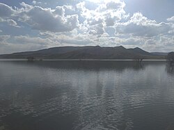 The image of the village of Chehl Amiran Cheng Almas disappearing under the water of Talwar Dam on May 5, 2018