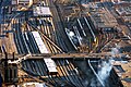 Image 53A large Amtrak and Metra coach yard just south of Chicago Union Station. About 25 percent of all rail traffic in the United States travels through the Chicago area. (from Rail yard)