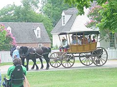 Horse and wagon tour of Colonial Williamsburg