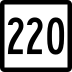 Route 220 marker