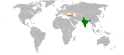 Lage von Indien und Türkei