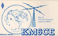 KM6CE QSL card