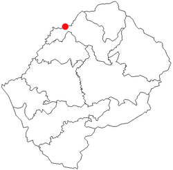 Location of Maputsoe in Lesotho.