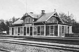 Lindesbergs gamla stationshus ca 1900