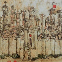 Historical image of Lucca, manuscript illumination, in Giovanni Sercambi, Croniche, Lucca, Archivio di Stato, MS 107