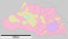 埼玉県立鳩ヶ谷高等学校の位置（埼玉県内）