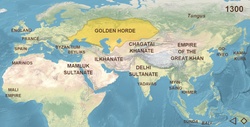 Territories of Golden Horde as of 1300