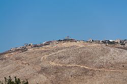 The village of Maroun Al Ras, as seen from the Israeli side of the border, near Avivim