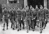 Michael Hargrave with other medical students who assisted at Bergen-Belsen
