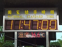 台湾標準時を表示する時計