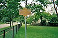 Rusty historic plaque on Wantagh Avenue.