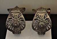 Pair of anklets, silver molded, city style. Once belonged to a Jewish woman. Moroccan Jewish Museum, Casablanca