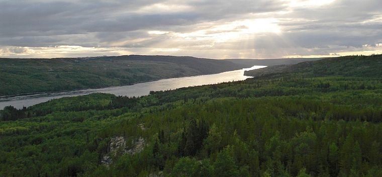 Coucher de soleil sur La Grande Rivière, à proximité de Radisson