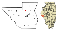 Location of New Salem in Illinois