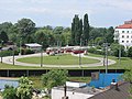 Blick vom Bahnsteig auf die zum Aufnahmezeitpunkt noch vorhandene Schleife der Linie 21