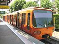 Rame de la ligne C (partiellement à crémaillère) au terminus de Cuire