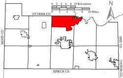 Location of Rice Township, Sandusky County, Ohio