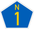 National route N1 shield