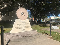 Butterfield marker in Sherman, Texas