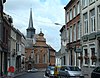 Couvent des clarisses Colletines : chapelle (façade), portail, tour carrée et tourelle