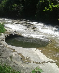 The "pot that washes itself", also known as Foley’s Water Spout is a pothole located just south of the Village of Canajoharie on the Canajoharie Creek
