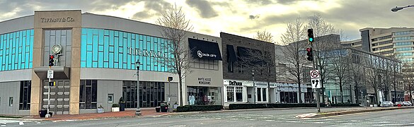 The Collection at Chevy Chase, panorama of Wisconsin Avenue streetfront