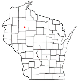 Location of Big Falls, Rusk County, Wisconsin