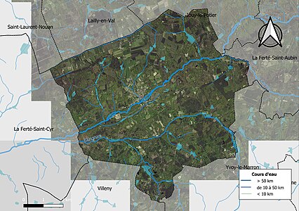 Carte orthophotographique de la commune en 2016.