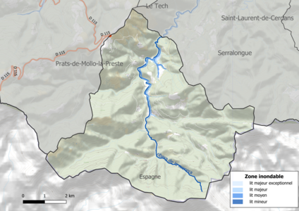 Carte des zones inondables.