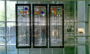 Windows now in the American Wing of the Metropolitan Museum of Art in New York City, designed by Frank Lloyd Wright