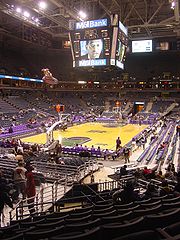 The arena set up for a Milwaukee Bucks game in 2005.