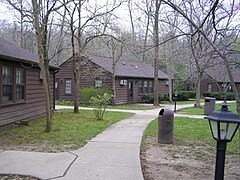 Les cabines de l'auberge.